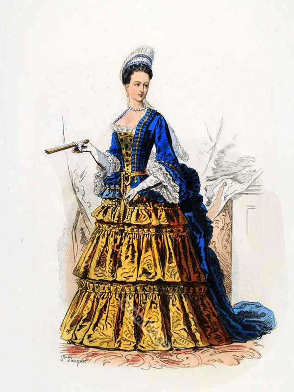 Duchesse d'Orléans, Baroque, costume, 17th century, fashion, Court Dress,