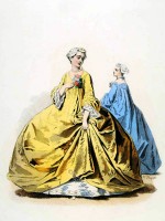 Dame de Paris in rococo gown in the Reign of Louis XV, 1729