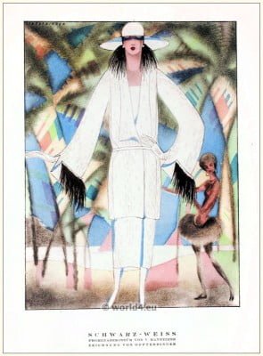 STYL, Art Déco Fashion Magazine. German Art deco costumes 1920s. Roaring twenties fashion. Gibson Girls clothing.