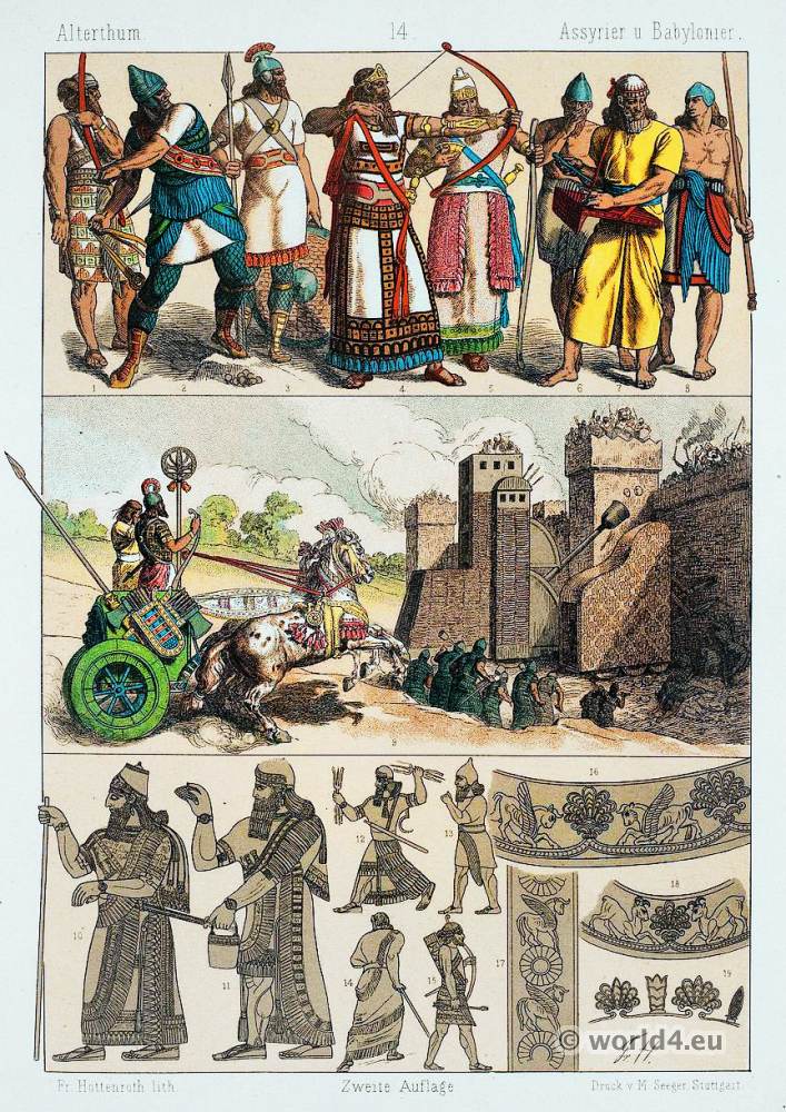 soldiers, warriors, Ancient, Military, Assyria, Babylonia, costume 