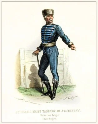 A captain Jászsági viselet clothing. Traditional Hungary costume. Hungarian Folkdress