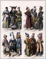Turkish costumes Ottoman Empire. 