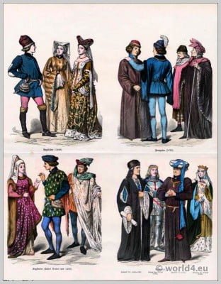 English and French burgundy fashion in the 15th Century.