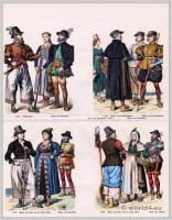 Costumes from Friesland in the 16th Century.