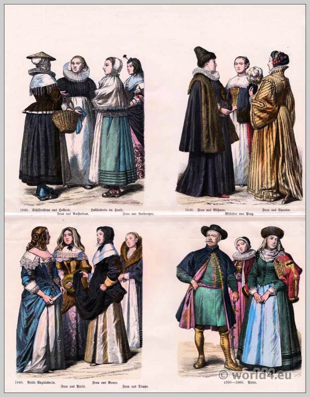 16th and 17th century costumes. | Costume History
