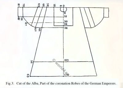 German Emperors Coronation Robes. The Alba. 11th century clothing. Middle ages costume.