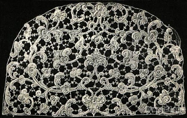 Stitched, lace, Point, Venise, 17th Century,