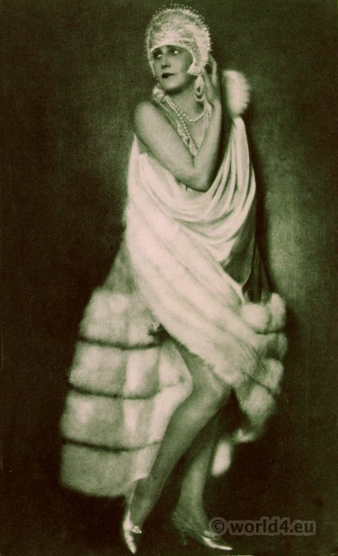 Actress Maria Corda in glamour art deco costume, 1925.