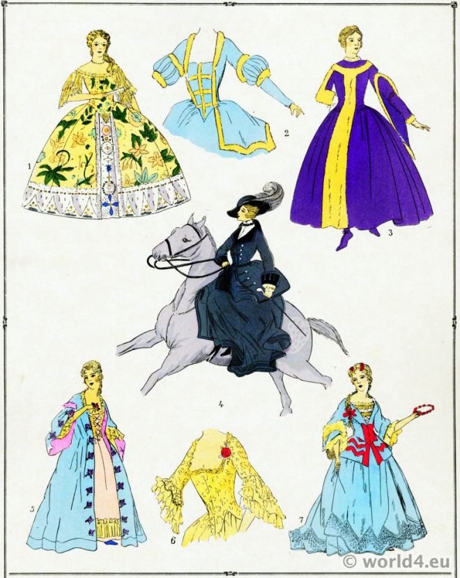 Élégantes, Mode, Rococo, Louis XV,