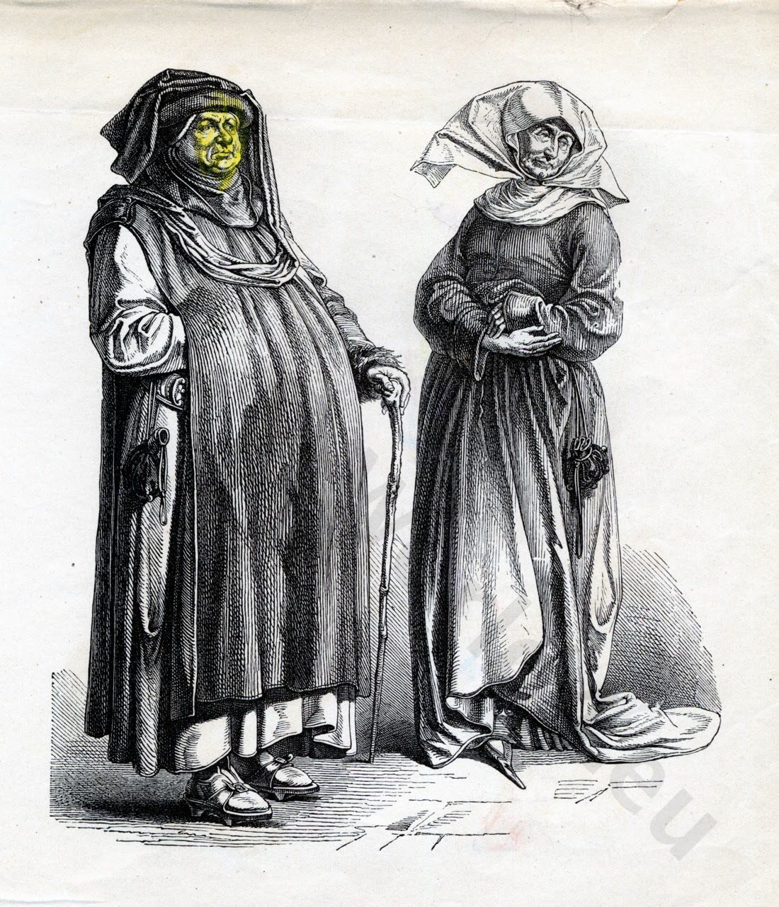 German Gothic Fashion. Citizens in 1440.