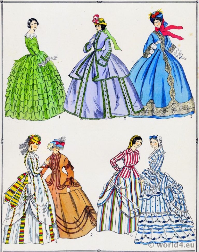 French Directory Robe Robes. Les Modes de la Renaissance. Costume Féminin Français.