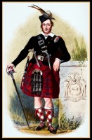 Clann Siosal. Clan Chisholms. Traditional Scottish National Costume.