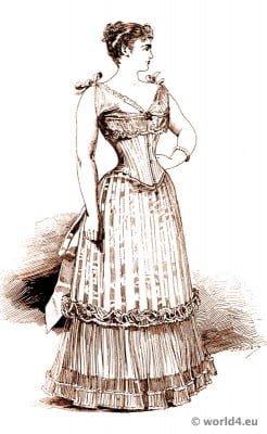 Corset, Crinoline, Victorian, Fashion, Farthingale, bodice, underwear, Belle Époque