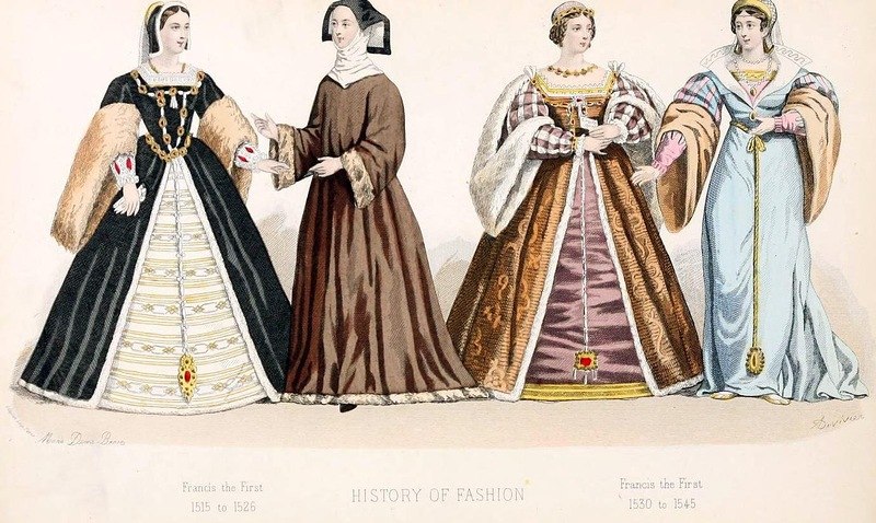 French Renaissance Costumes, Adornment, jewelry. Reign of Francis the First