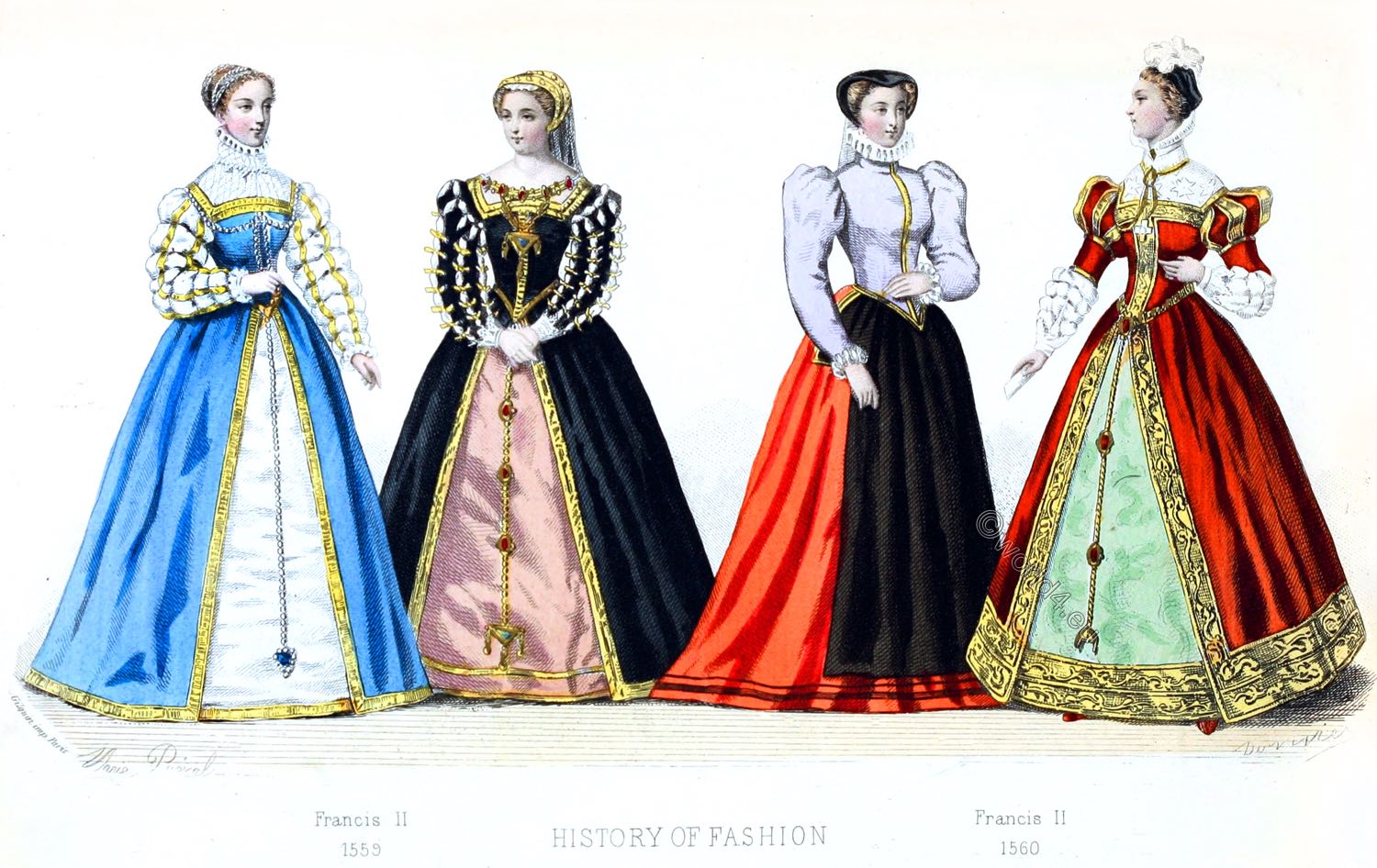 Fashion, history, Renaissance, Spanish, court dress, Francis II