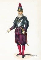 European costumes by Auguste Wahlen. Based on authentic documents.