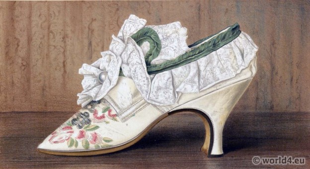 shoe, manufacture, fashion, baroque, England, Charles II,