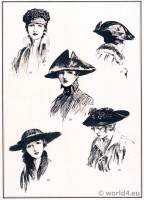 Chapeaux Modèles de Georgette. Le style parisien 1915.