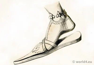 14th century, poulaine, shoe, Medieval, Pointed, Shoe, fashion,