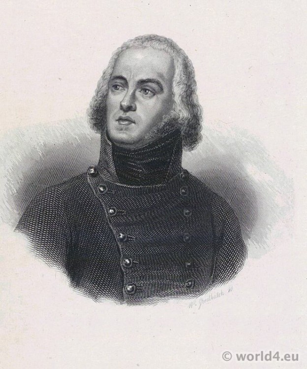 French General Louis-Lazare Hoche. Portrait French Revolution History. Directoire costume