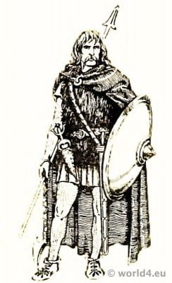 Frankish Merovingian costume history 4th and 5th century.