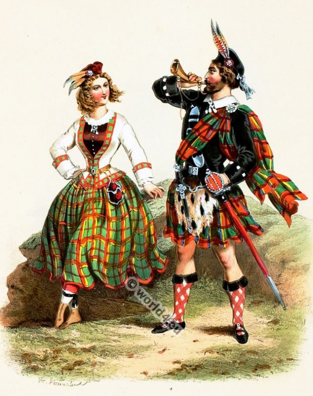 Scotland, Costumes, Alexandre Lacauchie, fashion history