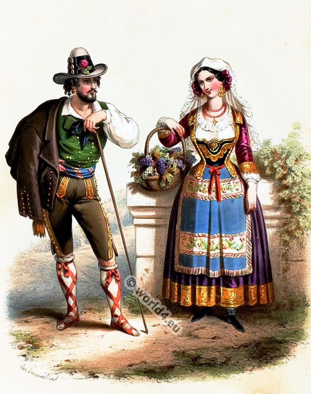 Romania, Costumes, Alexandre Lacauchie, fashion history, Traditional, Romanian, national, folk, costume,