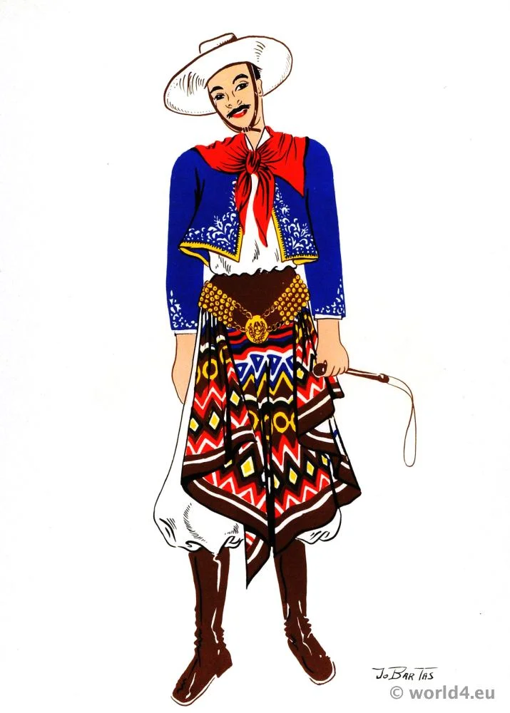 Gaucho, chiripá, Argentina, Jo Bartas, Traditional, South, America, folk, dress,