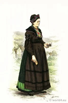 Traditional German Thuringia Brotterode costume.