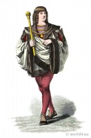 Costume German aristocratic man in 1480.