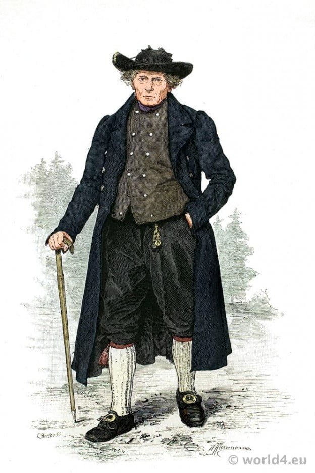 Traditional German Thuringia costume. Franz Lipperheide