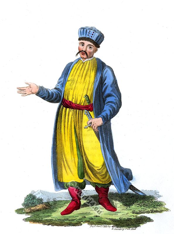 A Kabardian of Mount Caucasus in traditional folk dress.