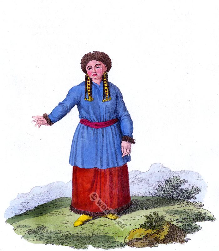 Costume of a Tatar Girl of Kusnezk.