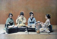 Dining room. Une Salle a manger. Japan 1895.
