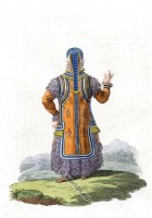 Back Figure of a Yakutan Girl, Sakha traditional folk dress.