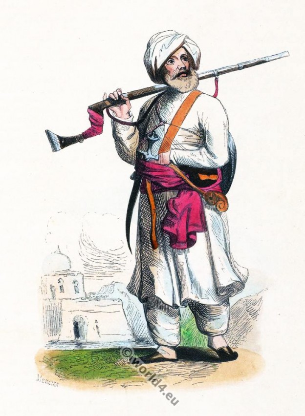 Afghan, soldier, costume, Auguste Wahlen