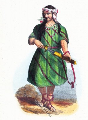 Traditional Carian Anatolia costume. Traditional Persia warrior clothing. Asian dress
