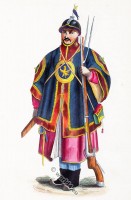Chinese soldier costume, 1843.