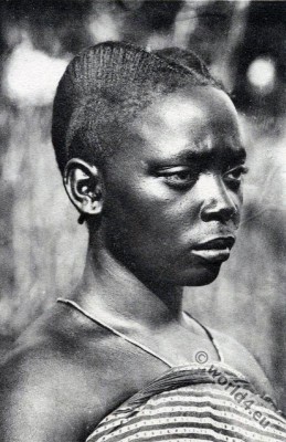 African hairstyle, Congo Makele, Goma woman.