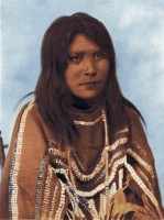 A Sarcee Tsuu T'ina woman. First Nation reserve Tsuu T'ina Nation.