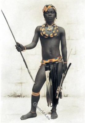 Zulu, warrior, dress, weapons, Traditional, South Africa, native, costume, 