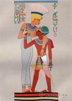 Ancient Egypt goddess Anouke & Pharaoh Ramses II
