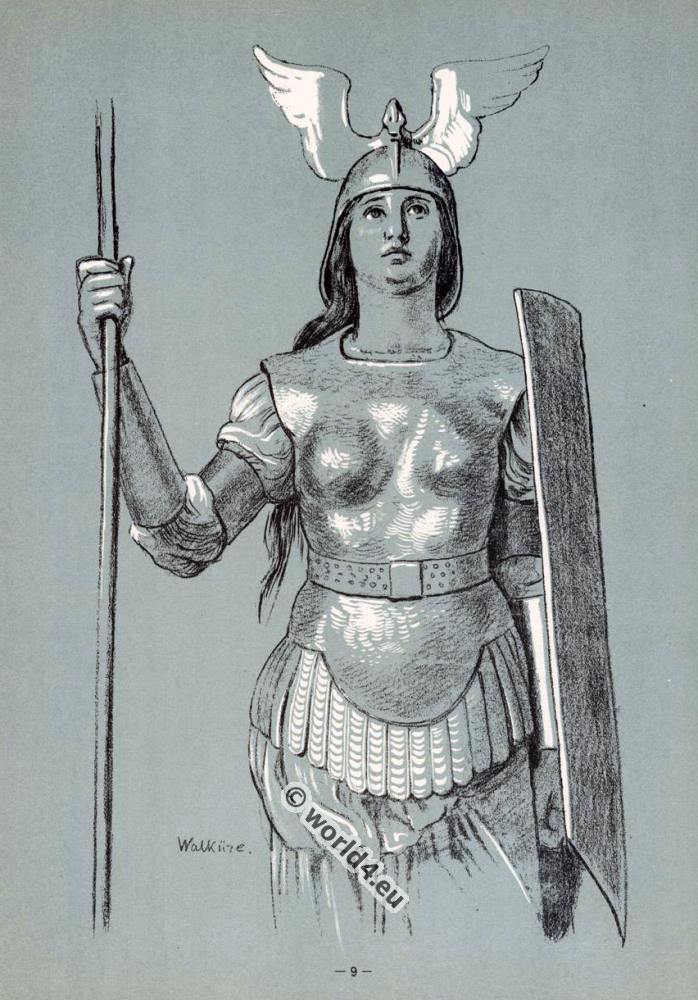 Costume design for Brünnhilde in The Ring Cycle 1879.
