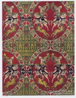Byzantine silk fabric.  The mantle of St. Fridolin. 4th to 8th century.
