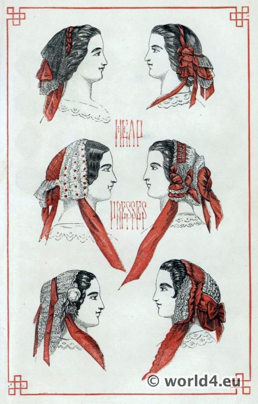 Head dresses in Victorian England