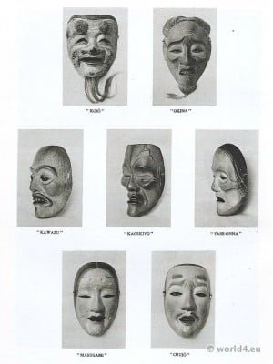 Ancient Theatre Masks. The masks of Tragedy and Comedy.