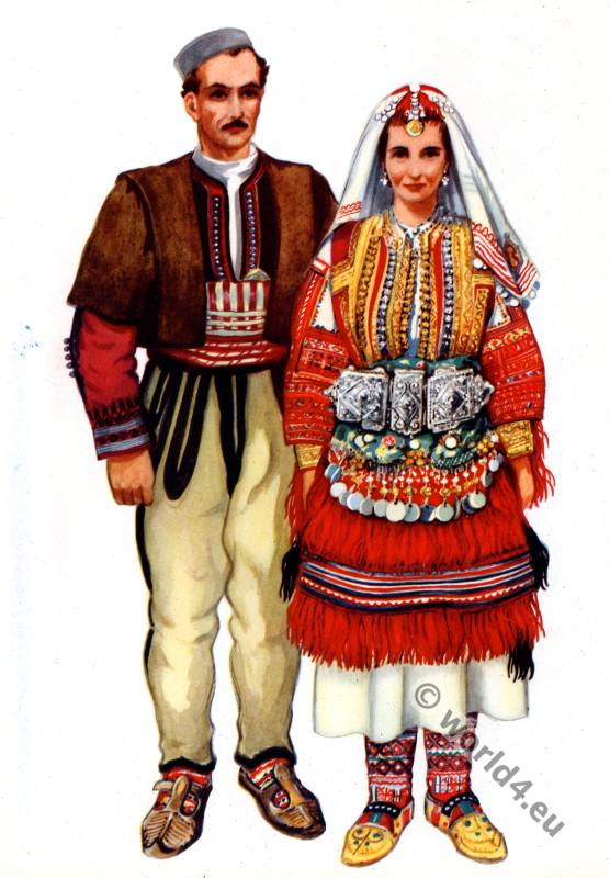 Macedonia. Traditional costumes from Galichnik. By Vladimir Kirin.