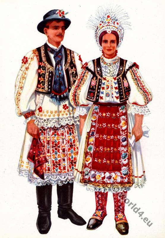 Serbia. Traditional costumes from Vojvodina, Baranja Torijanci.