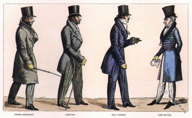 Dandy Clubs. Dandysme. Georgian Fashion. Regency costumes. Satirical 19th century.