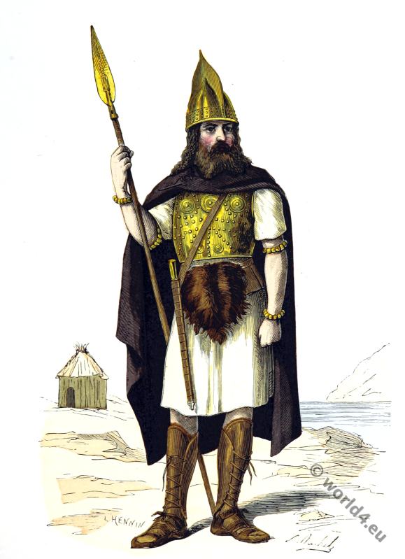 Gallic warrior in armor.